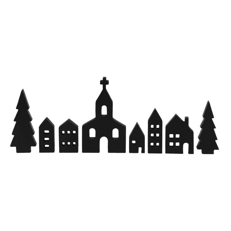 Weihnachtsdorf, schwarz Wohnaccessoires - GENKØ