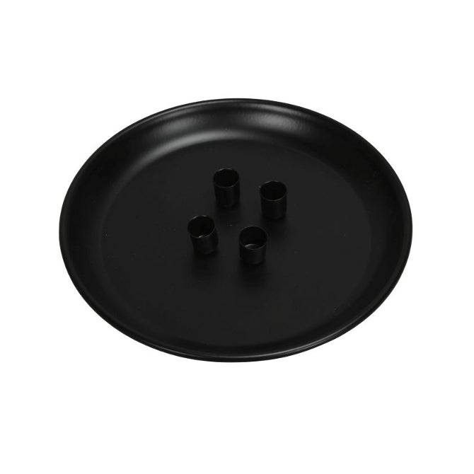 Kerzentablett BIBA, schwarz/ Kerzen ø 1,3cm Kerzenhalter - GENKØ