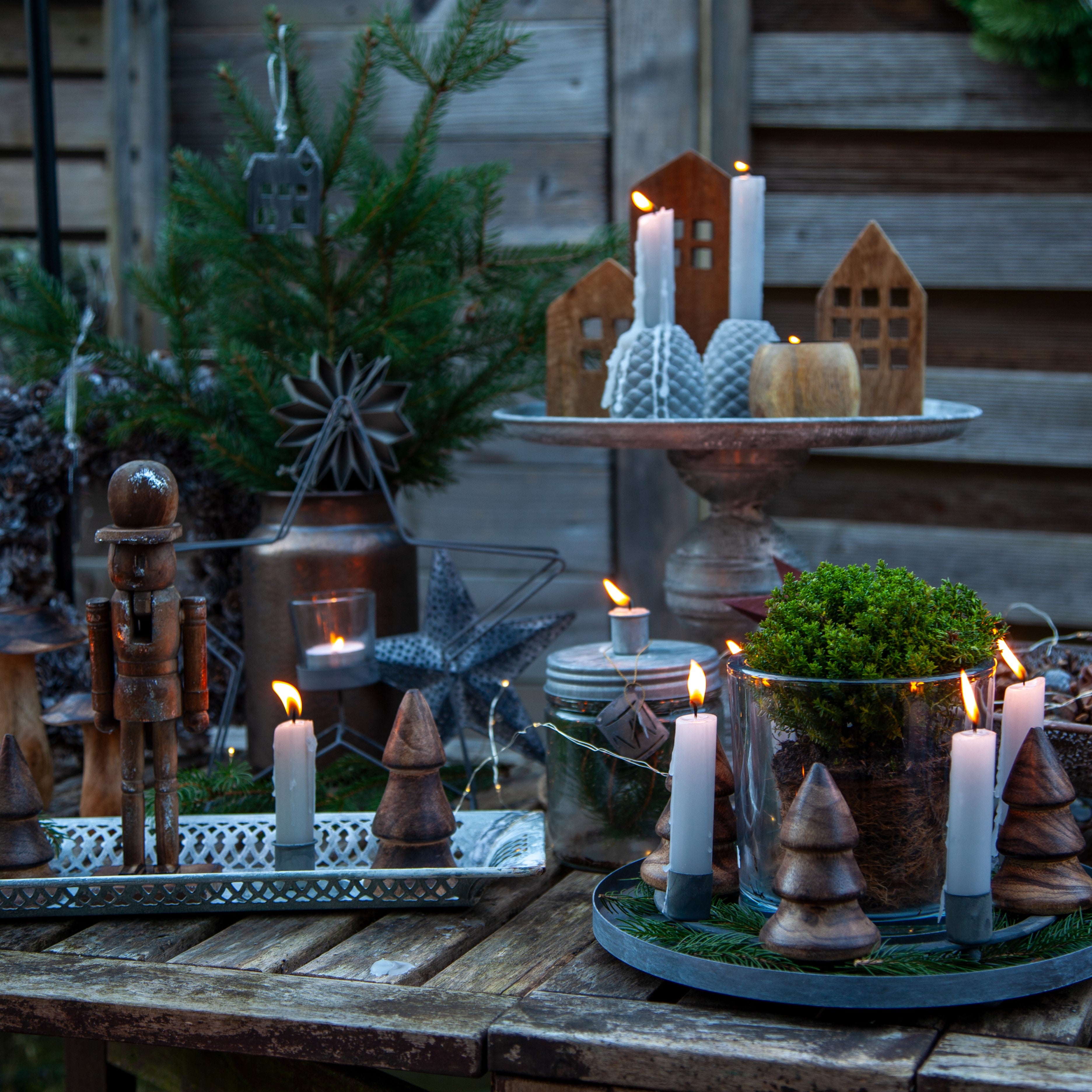 Holztanne NOEL, klein Weihnachtswelt - GENKØ