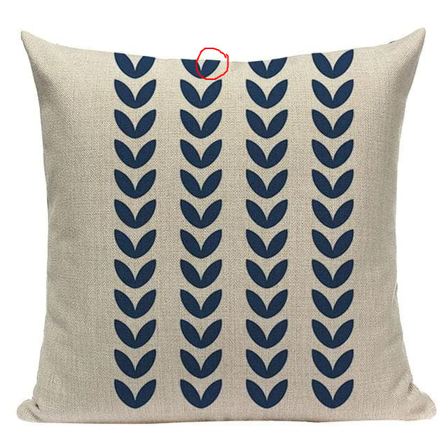 UNPERFEKT Kissenbezug SKANDIMUSTER, blau