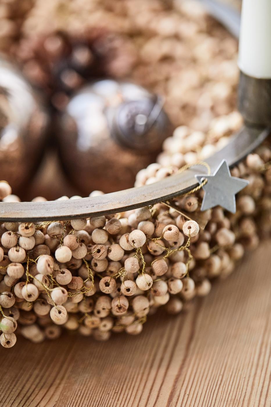 Holzperlenkranz, natur Dekoartikel - GENKØ