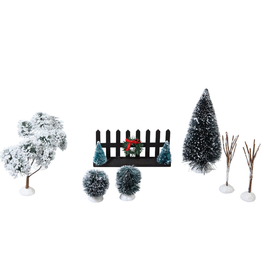 Weihnachtslandschaft mit Zaun und Bäumen Dekoration - GENKØ