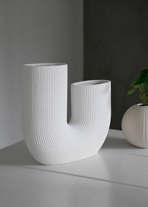 Keramikvase Stråvalla, white