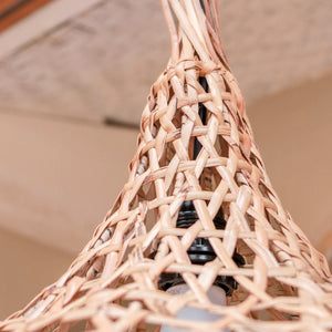 Lampenschirm aus Bambus mit Quasten | Natürlicher Lampenschirm | Pendelleuchte GILI