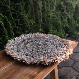 Tischset rund WAISAI (4er oder 6er Set) 45 cm | Boho Tischset aus Bast