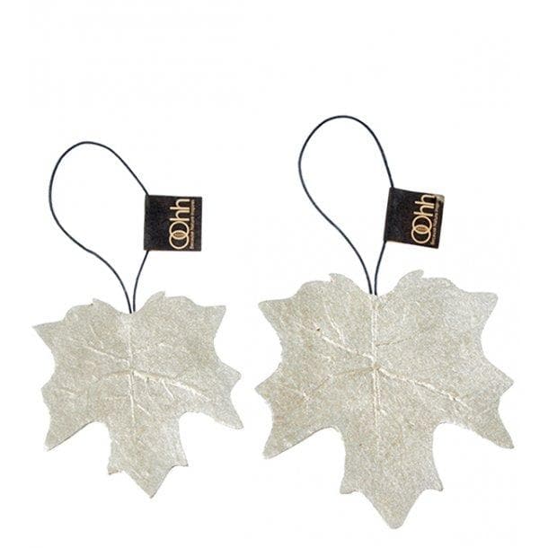 Anhänger BLATT, platinfaben/ 2er Set - GENKØ