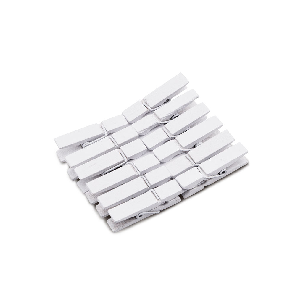 Holzklammer WHITE, 12er Set Dekoartikel - GENKØ