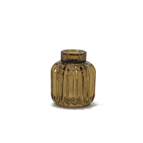 Kerzenglas SIDSEL, amber für Stabkerzen & Teelichter