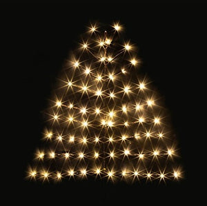 LED-Weihnachtsbaum-Lichterkette, 100cm im Dunkeln