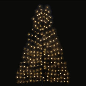 LED-Weihnachtsbaum-Lichterkette, 160cm im Dunkeln