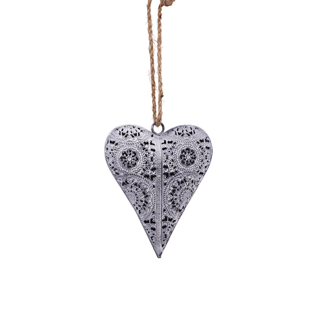 Metallherz, altsilber/klein Wohnaccessoires - GENKØ