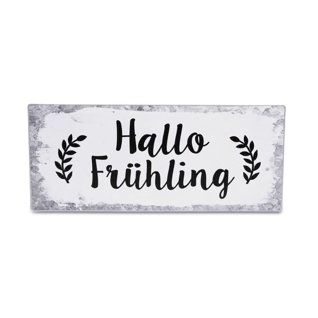 Metallschild HALLO FRÜHLING - GENKØ