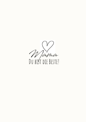 Postkarte Mama Du bist die Beste!