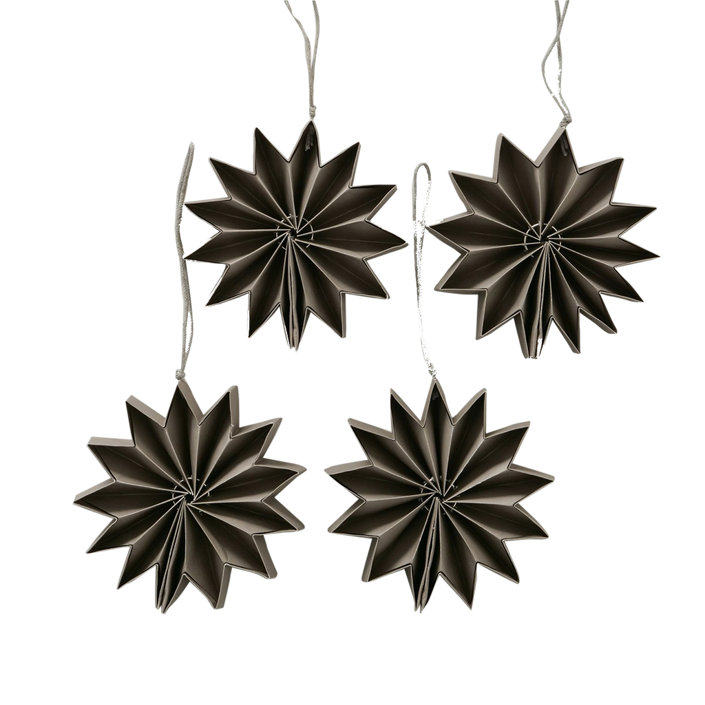 Papierstern FINJA, 4tlg/grau/10cm Weihnachtswelt - GENKØ