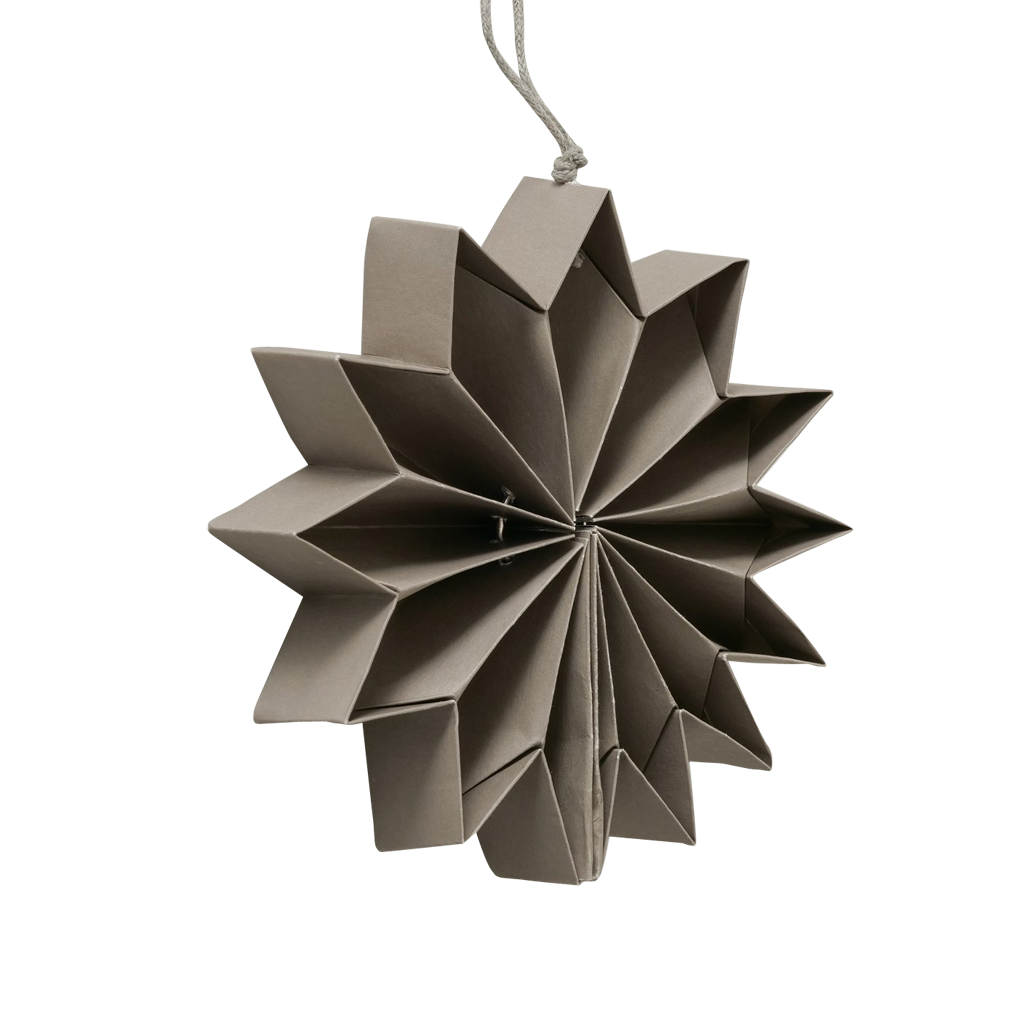 Papierstern FINJA, 20cm/grau Weihnachtswelt - GENKØ