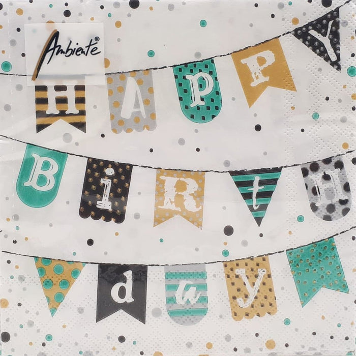 Serviette *HAPPY BIRTHDAY* Girlande