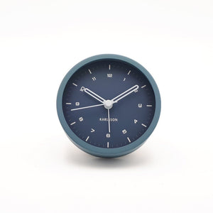Alarm Clock Tinge, steel blue front