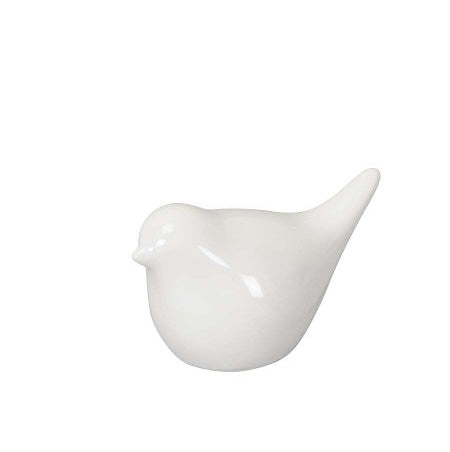 Keramik- VOGEL, weiß/klein