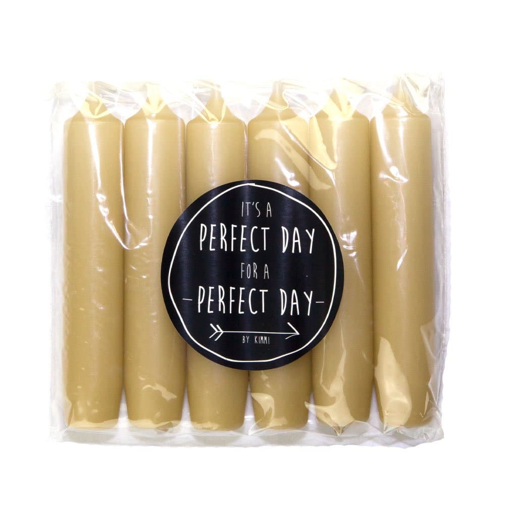 Stabkerze, kurz, 6Stück/ zand - GENKØ